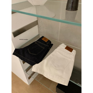 𝐏𝐡𝐢𝐞𝐧 𝐖𝐆𝐖𝐄 | (Sẵn) w9091 Quần Short Jean Túi Trước Sau Cạp Cao 2 Màu Hot