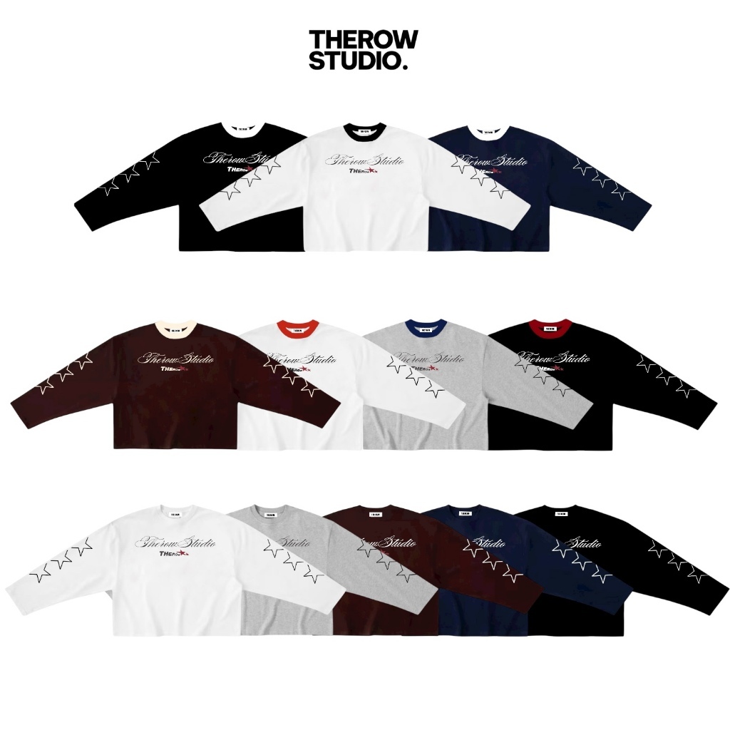 Áo Thun Tay Dài Long Sleeve 250gsm Form Rộng Cổ Tròn  Unisex Nam Nữ Phong Cách Basic Thoải Mái