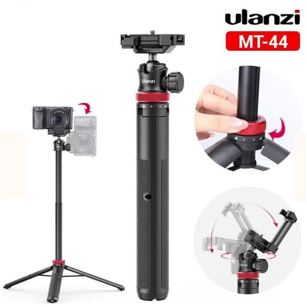 Chân quay phim chụp hình hiệu Ulanzi Mt44 - Tripod cho máy ảnh, điện thoại tự mở 2502E