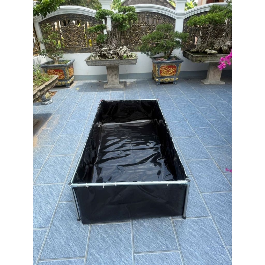 Bể bạt có khung và không có khung nuôi ốc ếch cá lươn