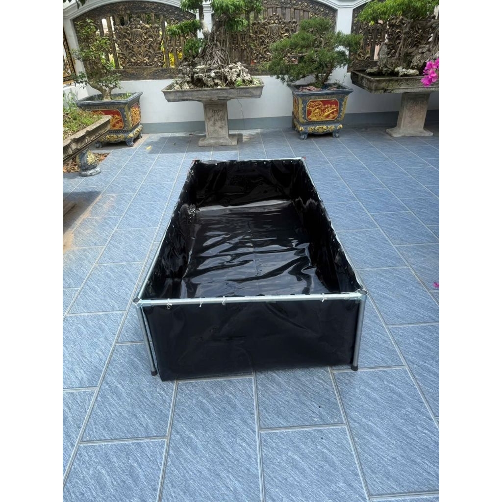 Bể bạt có khung và không có khung nuôi ốc ếch cá lươn