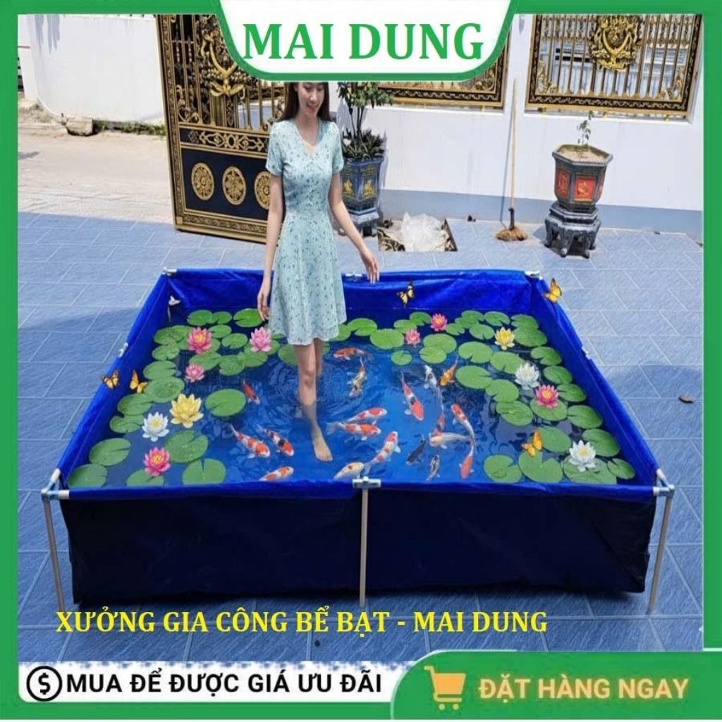 Hồ bể bạt có khung kim loại, làm bể tắm cho trẻ, hồ bạt nuôi thủy sản