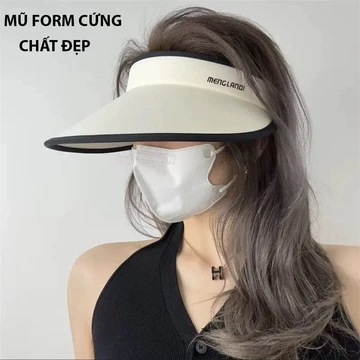 Mũ chống nắng rộng vành MARY nón đi biển vành rộng nửa đầu thời trang chống tia uv