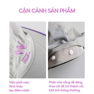 Mũ Trail Running Có Che Cổ Tháo Được Chống UV UPF50+ Thoáng Khí Nhanh Khô Trekking Leo Núi Chạy Bộ Ngoài Trời Nữ