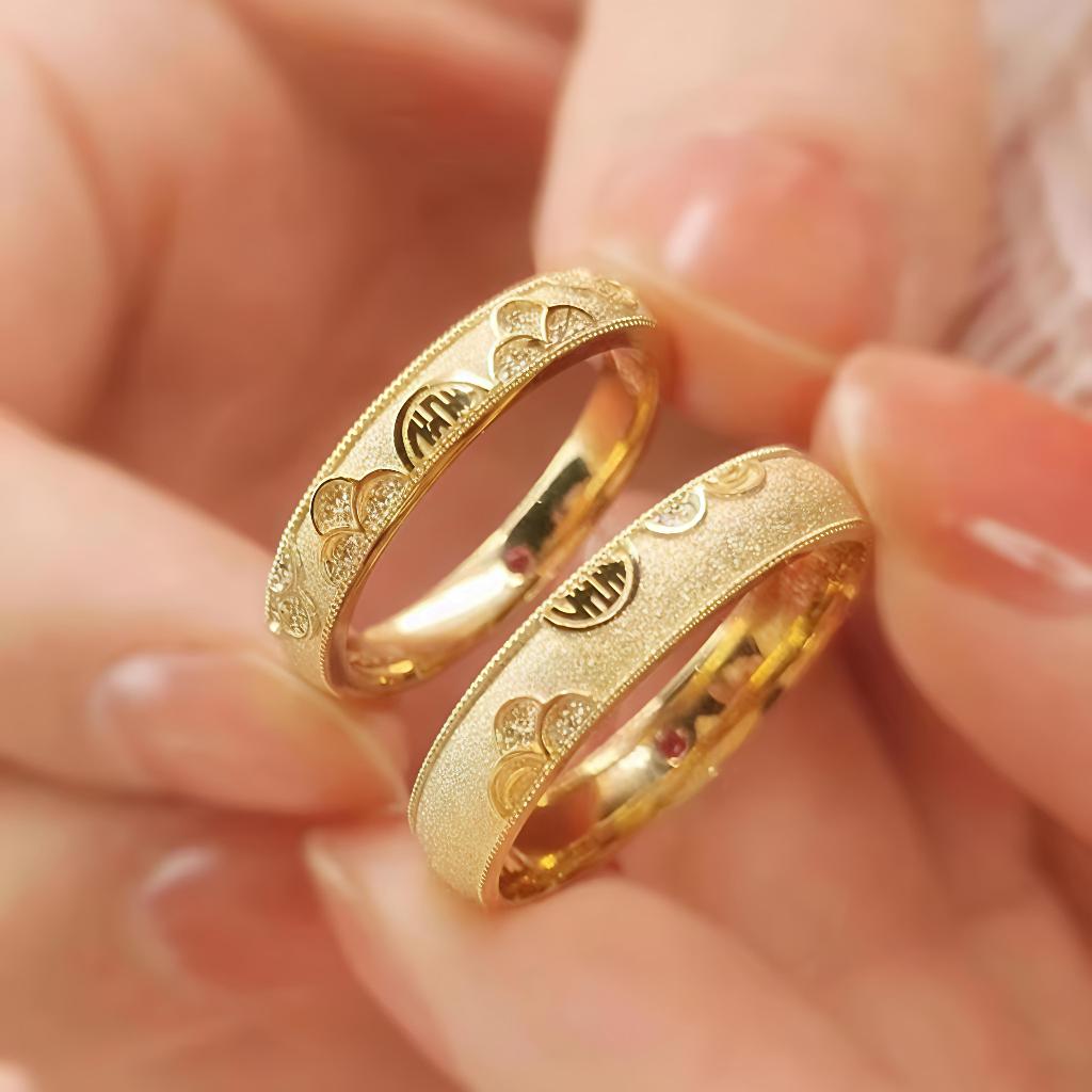 Nhẫn đôi Vân Mây cổ trang KHẮC TÊN THEO YÊU CẦU - Nhẫn cặp Tường Vân phong cách Trung Hoa - Quà tặng kỷ niệm ý nghĩa