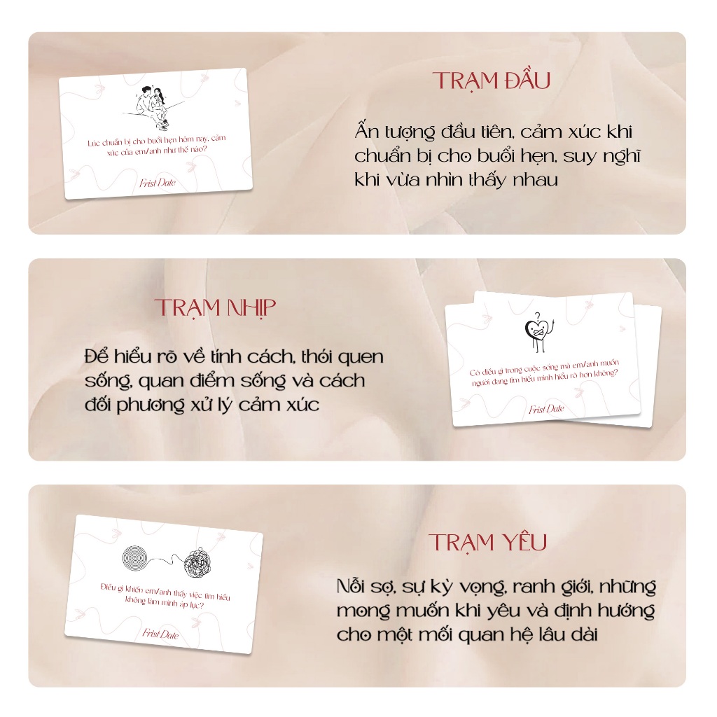 Bài Tình Yêu Firstdate, Chạm Deeptalk Bộ bài giúp từ buổi đầu gặp mặt đến thấu hiểu cảm xúc phá băng