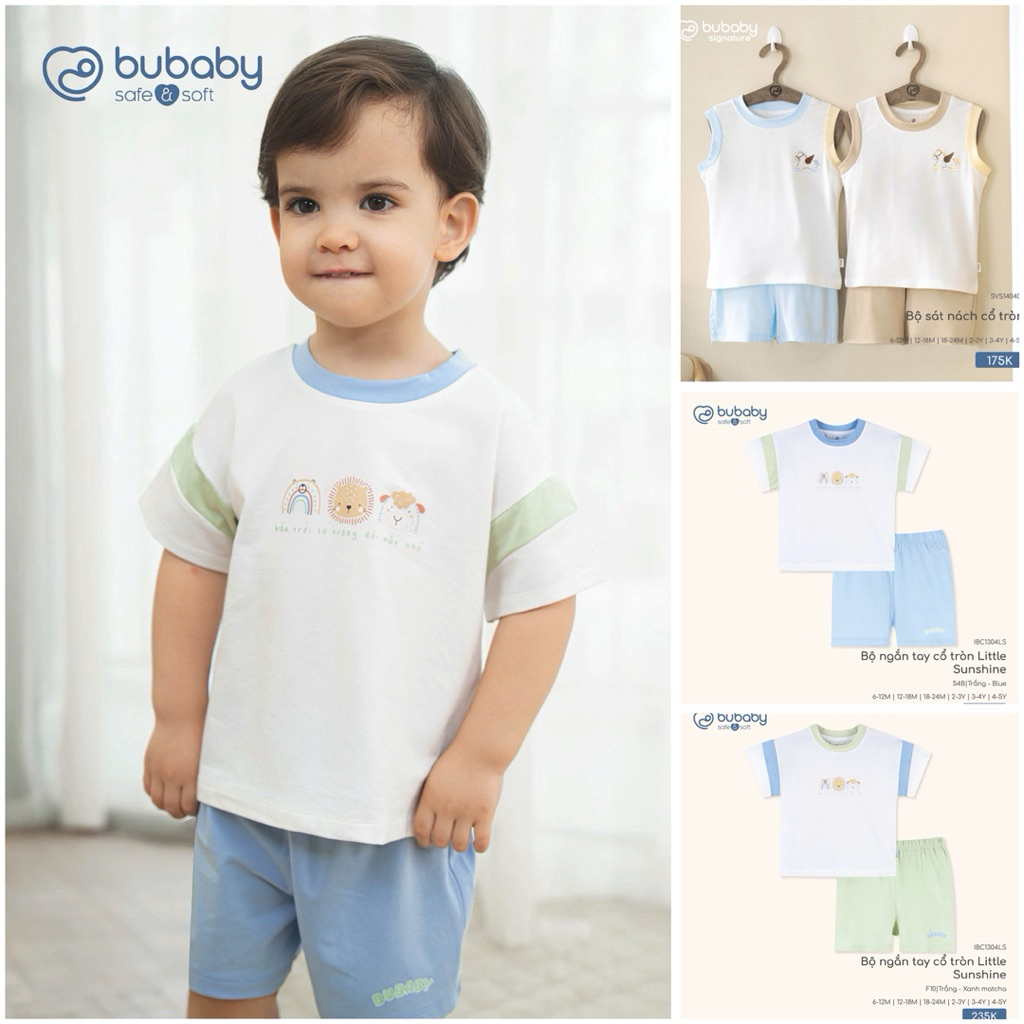 Bubaby bộ ngắn tay, sát nách cổ tròn Little Sunshine - IBC1304LS ...
