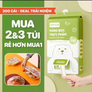 [BỊCH SIÊU TO, KHỔNG LỒ] Túi Màng Bọc Thực Phẩm Treo Tường Tiện Dụng Bịch 300 Cái Tặng Móc Treo Tiện Lợi