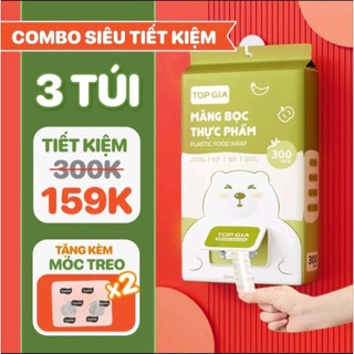 [BỊCH SIÊU TO, KHỔNG LỒ] Túi Màng Bọc Thực Phẩm Treo Tường Tiện Dụng Bịch 300 Cái Tặng Móc Treo Tiện Lợi