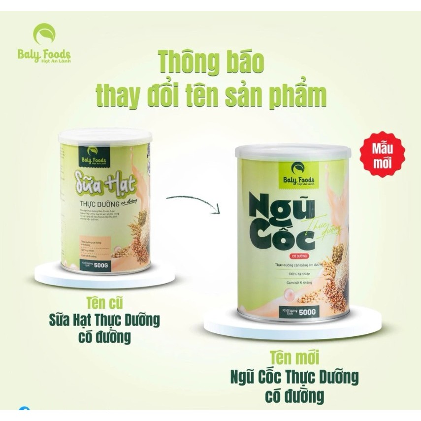 [Combo Mua 5 Tặng 1] Sữa Hạt Ngũ Cốc Thực Dưỡng BalyFoods 500G Tốt Cho Hệ Tiêu Hóa