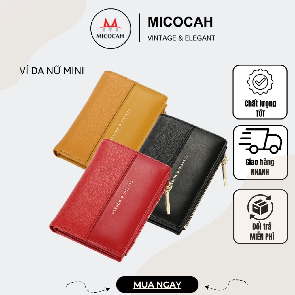 Ví Nữ Ngắn Mini Cầm Tay TAILIAN Đựng Tiền Đựng Thẻ  Nhỏ Gọn Da Cao Cấp Cực Đẹp TL09
