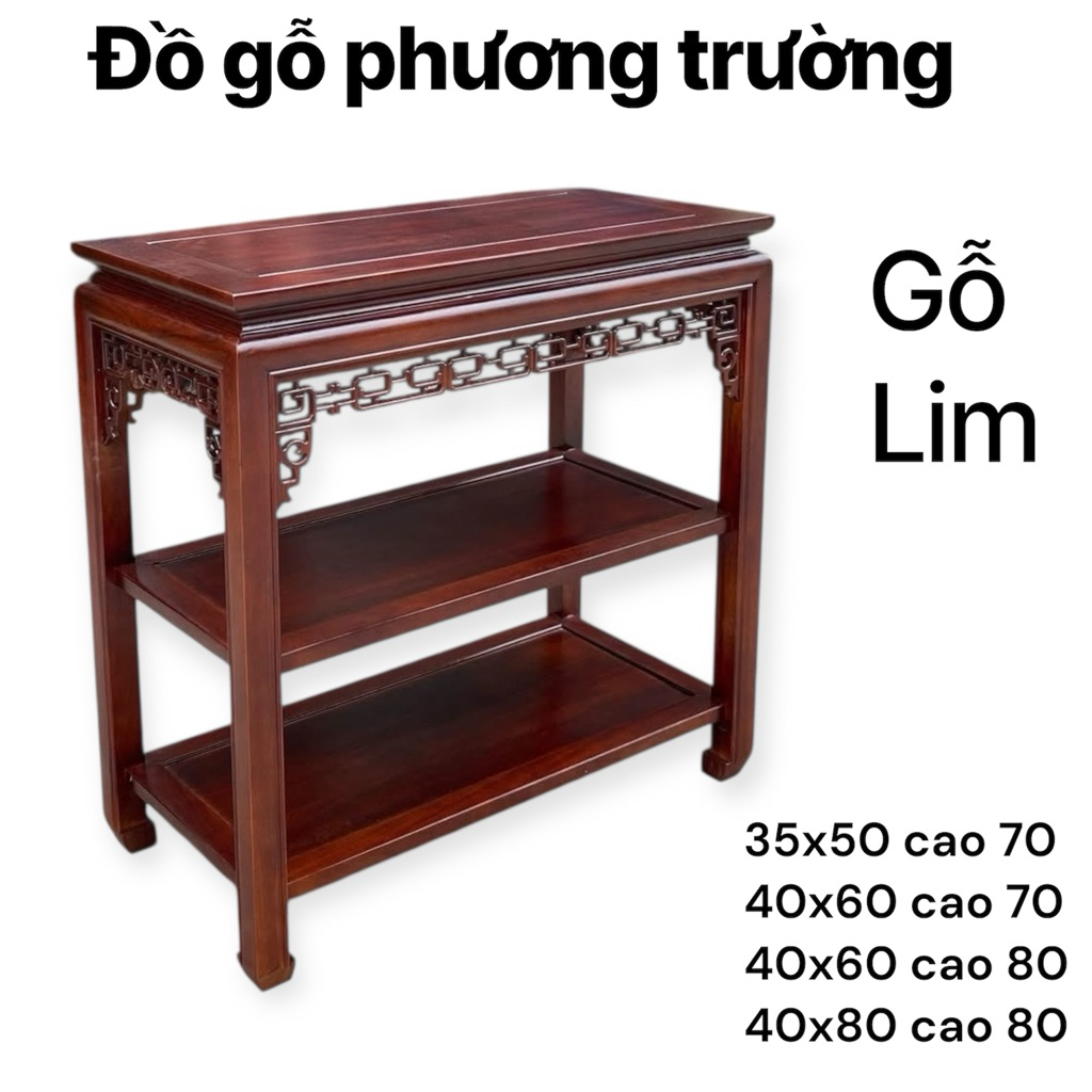 đôn chữ Nhật 35x50 cao 70 và 40x60 ,40x80 cao 80 2 đợt gỗ lim nhiều màu