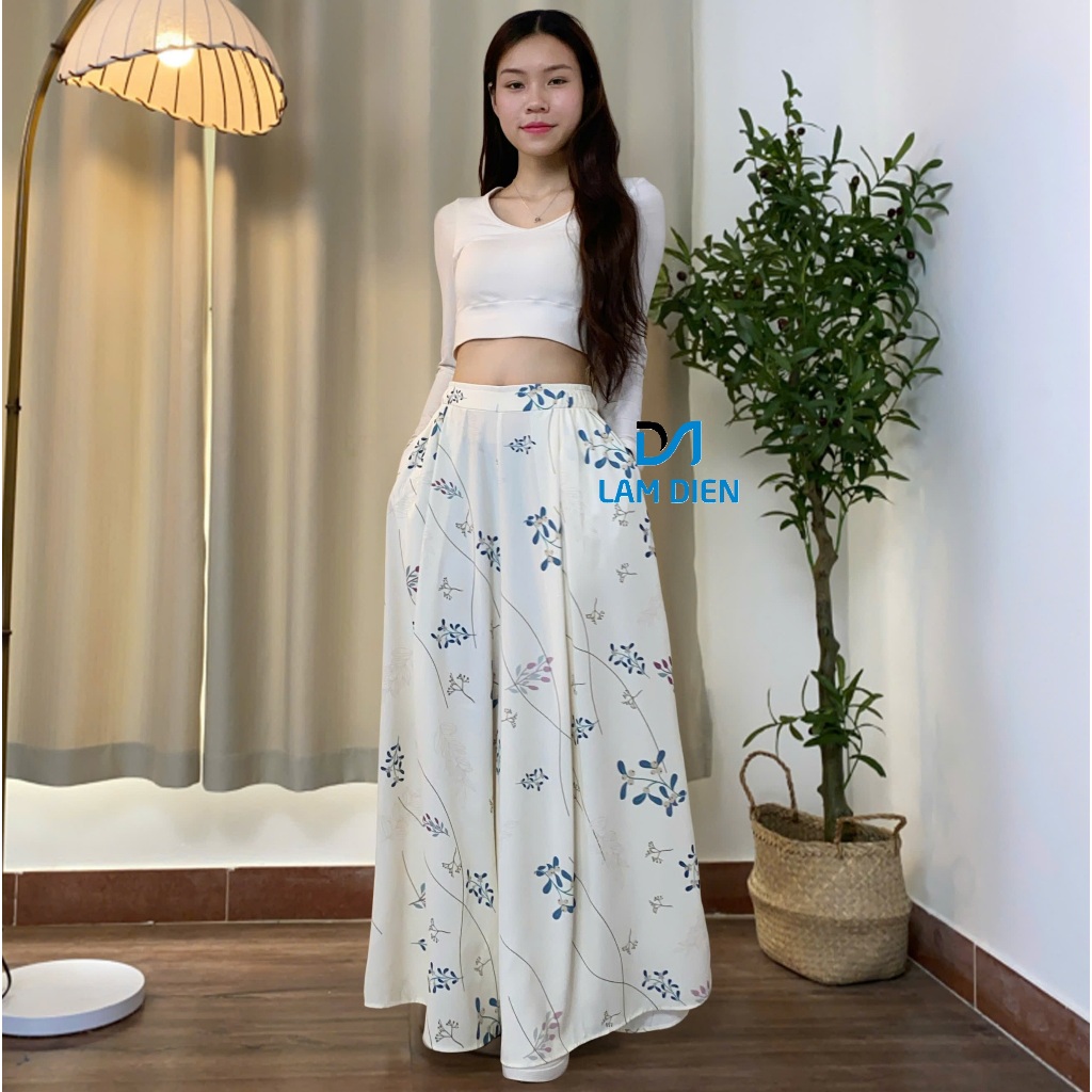 Quần Ống Rộng Nữ, Quần Váy Nữ Đẹp Quần Giả Váy Chất LỤA MỸ Mềm Mại, Tôn Dáng Trẻ Trung Dễ Mặc