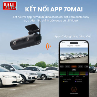 Camera hành trình 70Mai M200 và M310 3K Plus bản quốc tế, ghi hình sắc nét, App 70mai chính hãng
