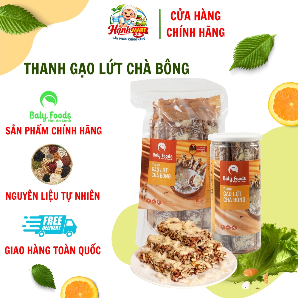 Thanh Gạo Lứt Chà Bông BALYFOODS Dinh Dưỡng Cho Người Ăn Kiêng, Mẹ Bầu, Giữ Dáng, Siêu Hạt