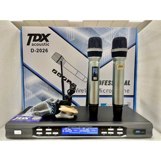 Micro TDX D-2026 Chất Âm Hay, Sử Dụng Pin Sạc Hiện Đại, độ nhạy cao, khả năng lọc âm tốt, cho tiếng hát nhẹ và sáng.