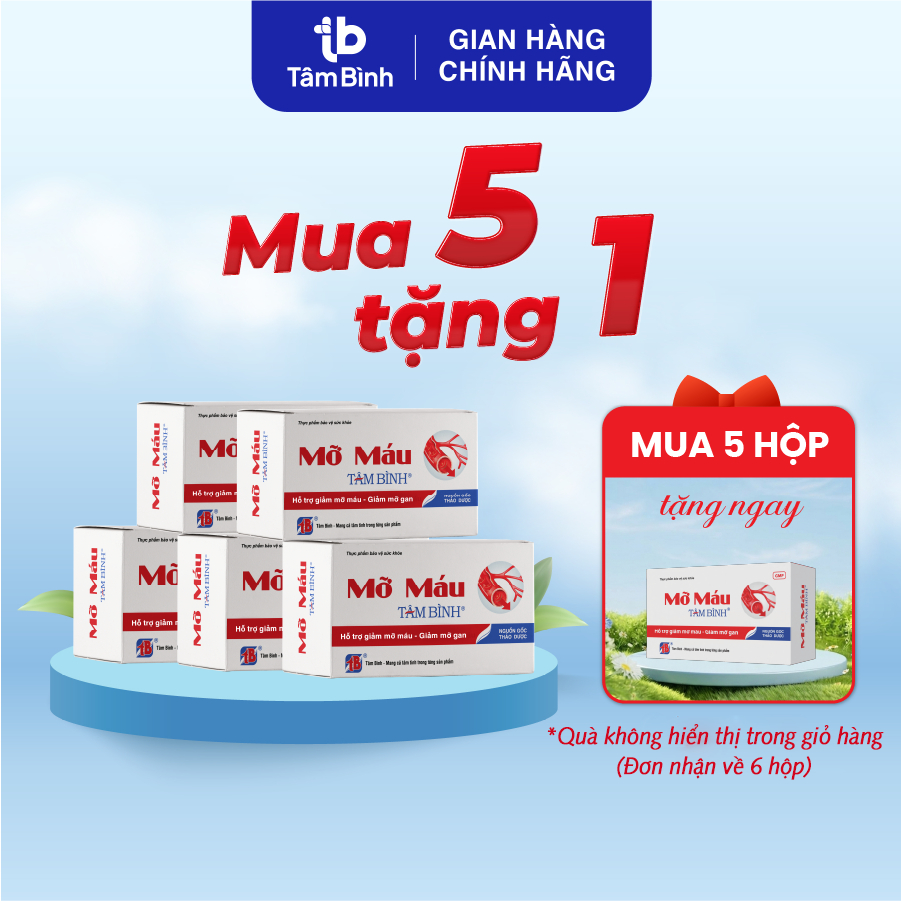 [Combo 5 tặng 1] Mỡ Máu Tâm Bình - Hỗ trợ giảm mỡ máu, giảm mỡ gan