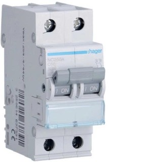 NC250A-MCB 2P 50A 10kA Type C- Hager