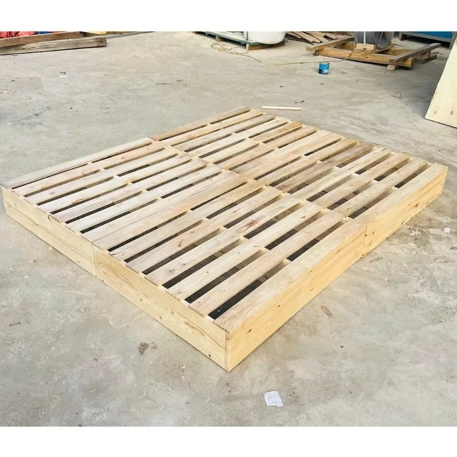 Giường Gỗ Pallet Kín Chân Tự Nhiên Cao 20cm Giường Pallet Tiện Lợi Có Đầu Giường HomeDecor