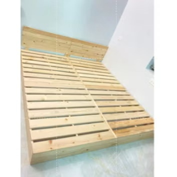 Giường Gỗ Pallet Kín Chân Tự Nhiên Cao 20cm Giường Pallet Tiện Lợi Có Đầu Giường HomeDecor