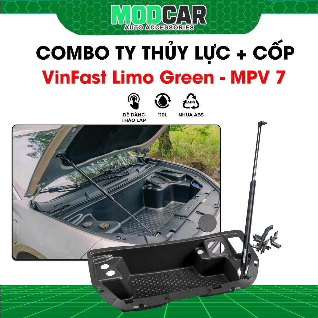 Cốp trước xe Vinfast Limo Green/ MPV 7 - 110L - Nhựa ABS dày dặn, phụ kiện xe điện Vinfast | BigBuy360 - bigbuy360.vn