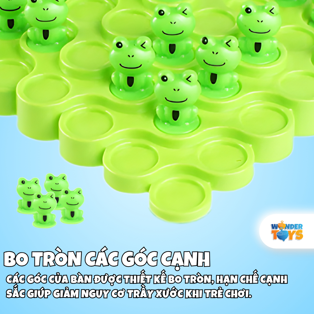 Đồ chơi ếch cây bằng trọng lượng giúp bé rèn luyện tư duy tính tập trung, phát triển trí tuệ