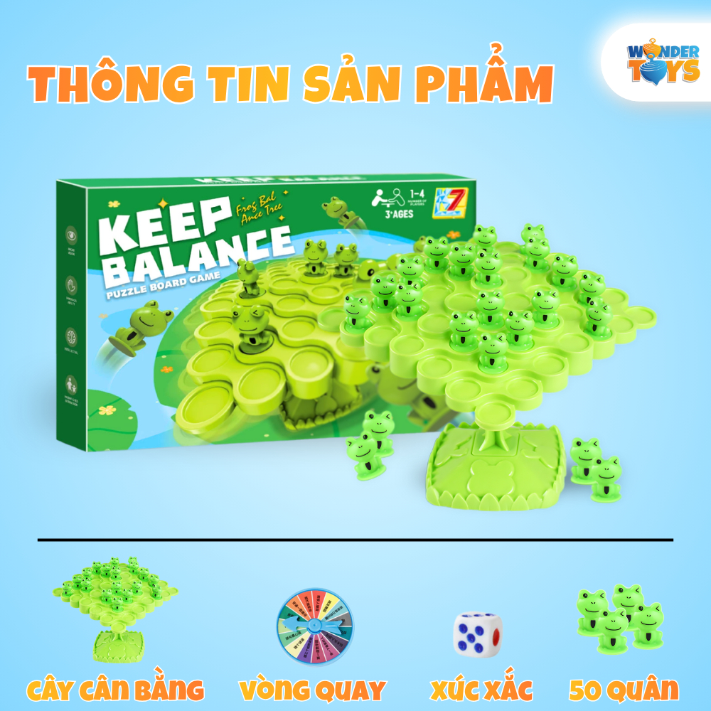 Đồ chơi ếch cây bằng trọng lượng giúp bé rèn luyện tư duy tính tập trung, phát triển trí tuệ