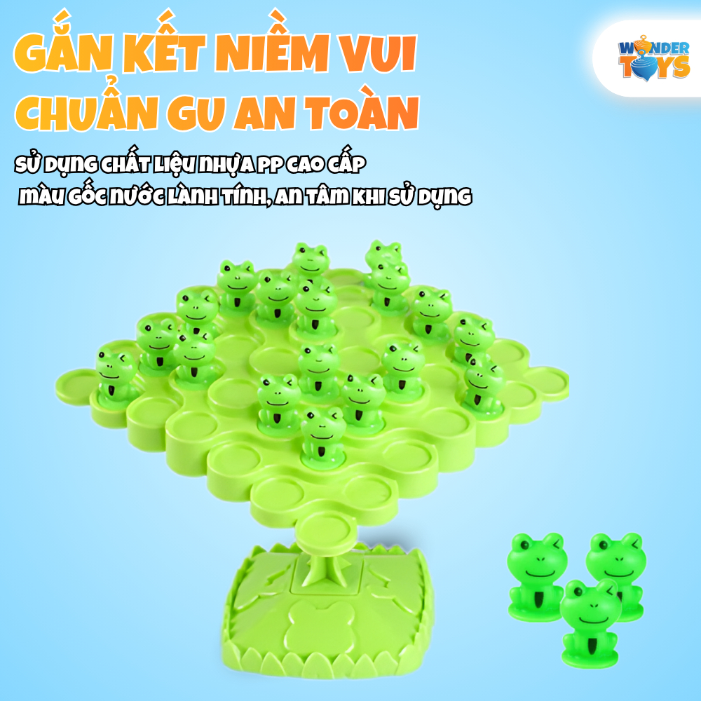 Đồ chơi ếch cây bằng trọng lượng giúp bé rèn luyện tư duy tính tập trung, phát triển trí tuệ