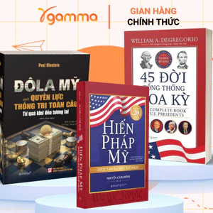 Sách - Lẻ/Combo 3 Cuốn: 45 đời tổng thống Hoa Kì + Đô la Mỹ + Hiến pháp Mỹ (Omega plus)