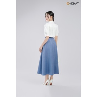 Chân Váy 𝐂𝐂𝐇𝐀𝐓 Dáng Xòe Stacie Xếp Ly Thân Trước Chất Liệu Tuytsi Cao Cấp 16CDS2012XT