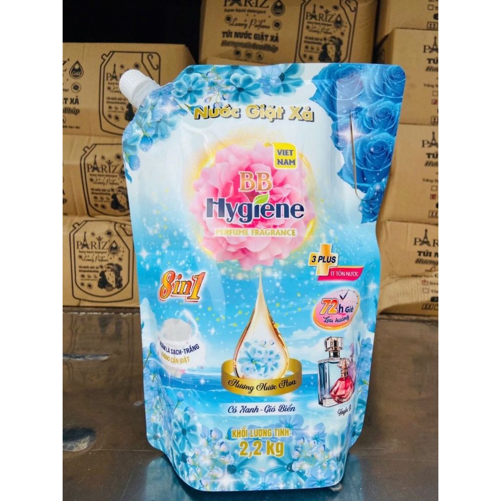 Nước Giặt Hygiene Giặt Xả Quần Áo Thái Lan Thơm Lâu Duo Active [Hồng Đậm] Can 2800ml !