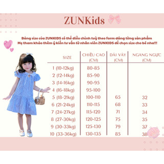 Váy Bé Gái Cổ Sen Nơ Xinh J6189 Tay Bồng Hàn Quốc Dáng Tiểu Thư Chất Thô Mềm Mát