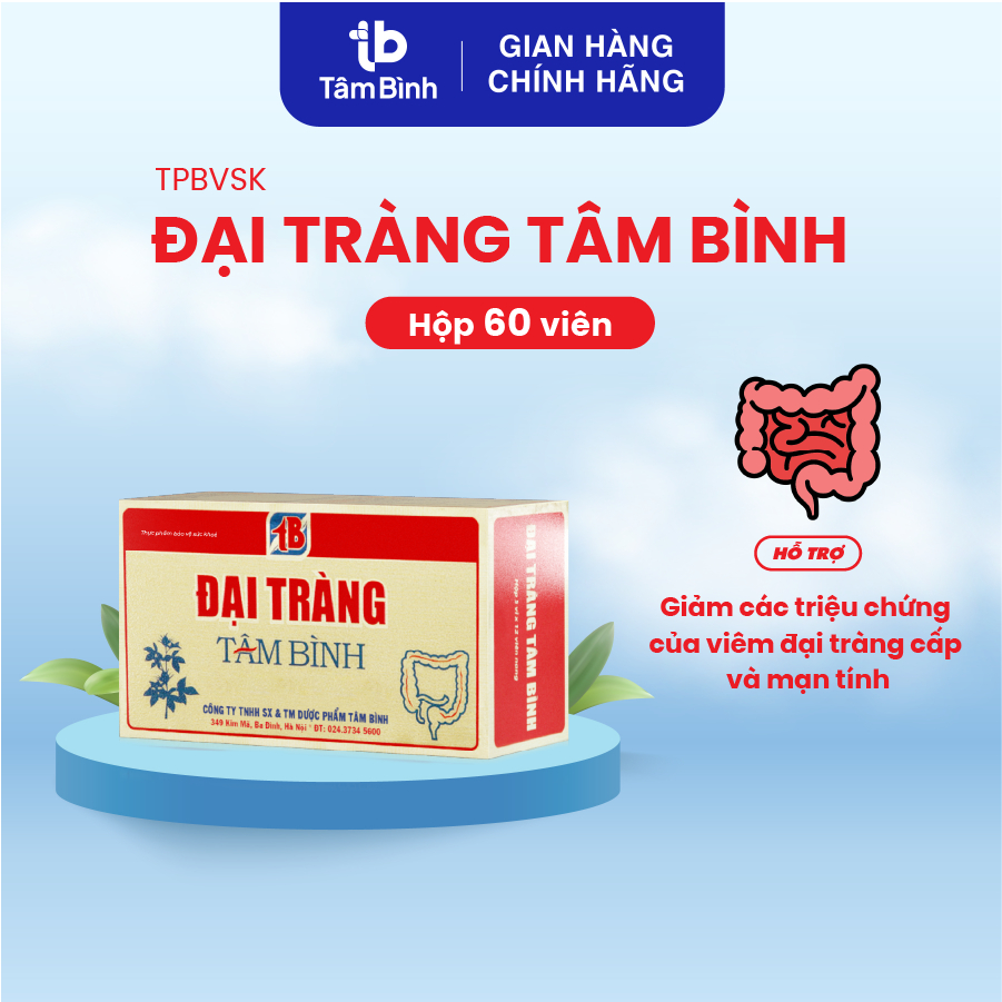 [Đánh giá] Đại tràng Tâm Bình - Hỗ trợ giảm triệu chứng của viêm đại tràng cấp và mạn tính, đau bụng, đầy hơi, tiêu chảy