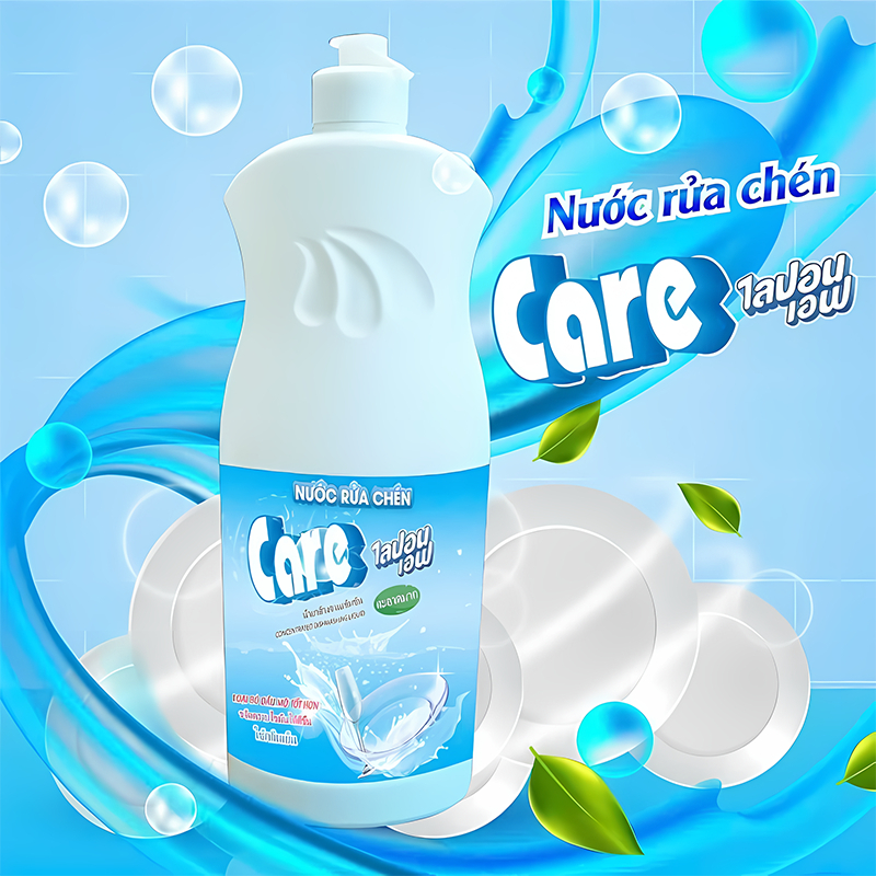 (COMBO 2 CHAI) Nước rửa chén bát CARE  công nghệ thái - Dung tích 800ml