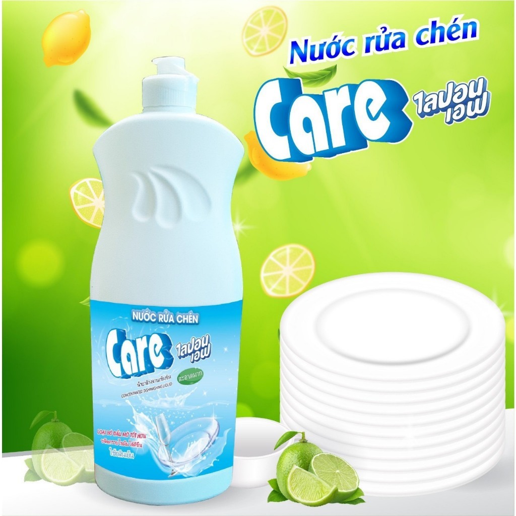 (COMBO 2 CHAI) Nước rửa chén bát CARE  công nghệ thái - Dung tích 800ml