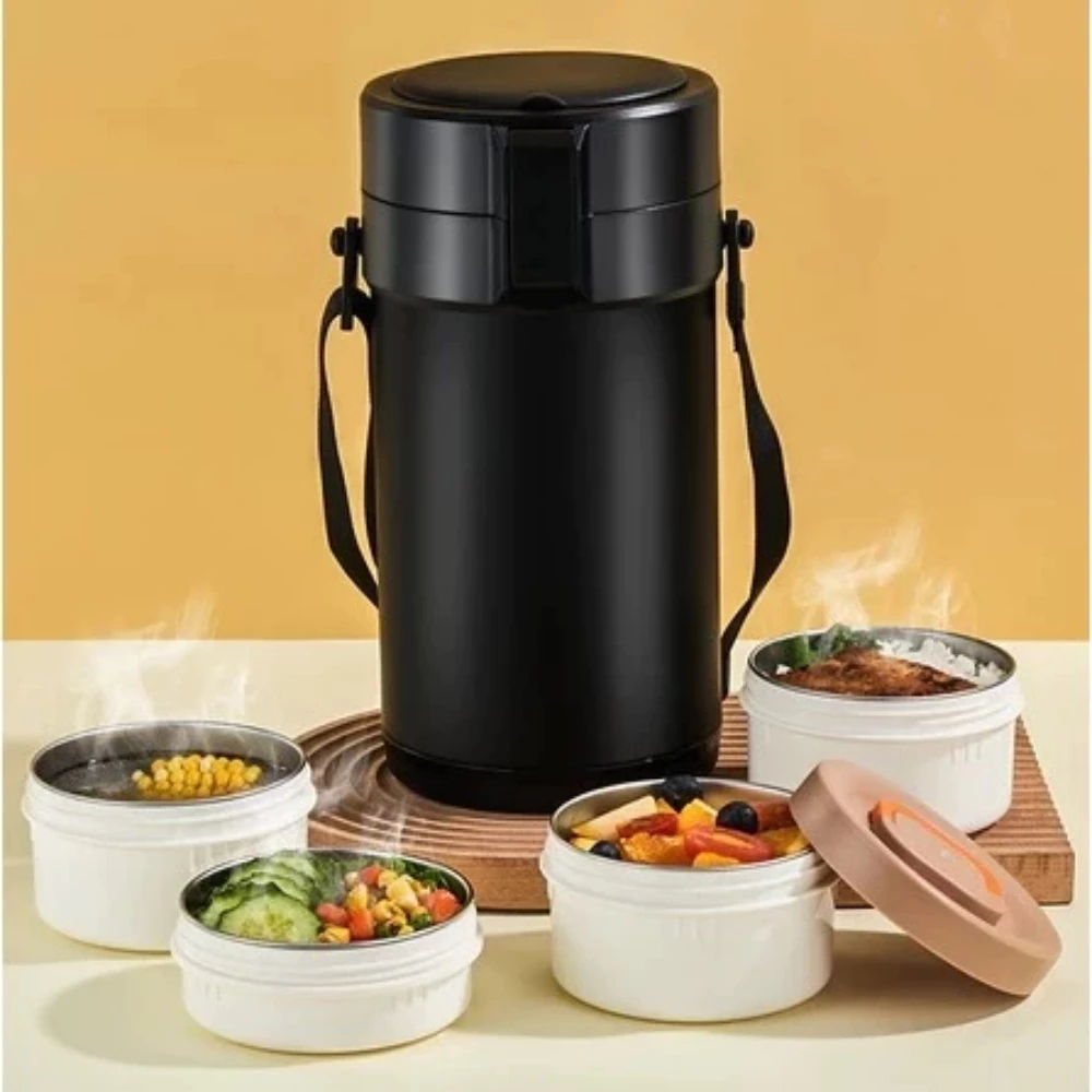 Hộp Cơm Giữ Nhiệt Yadel 2-3-4 Tầng - Có Túi Giữ Nhiệt - Inox 304 Cách Nhiệt Chống Bỏng Chống Tràn