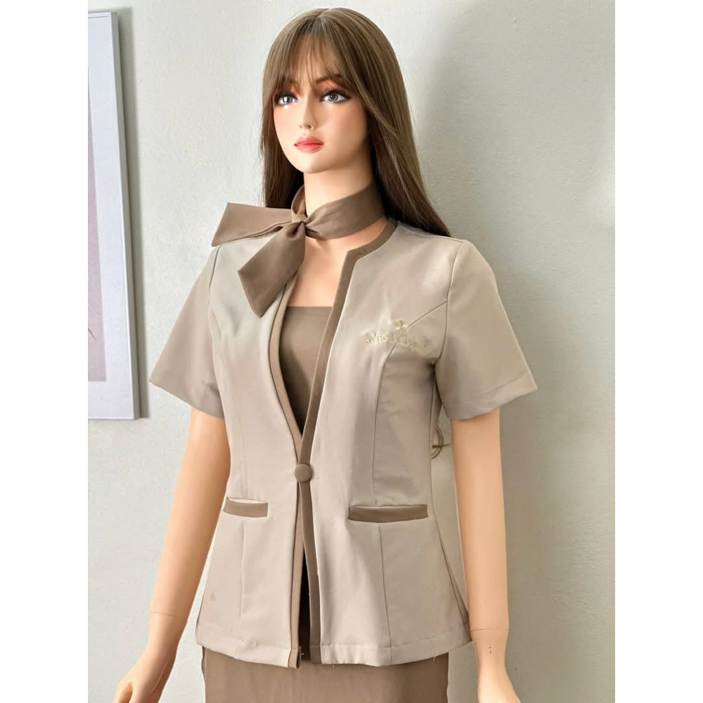 Đồng phục VEST quản lý spa,khách sạn,thẩm mỹ viện chất liệu cotton lạnh hàng thiết kế cao cấp