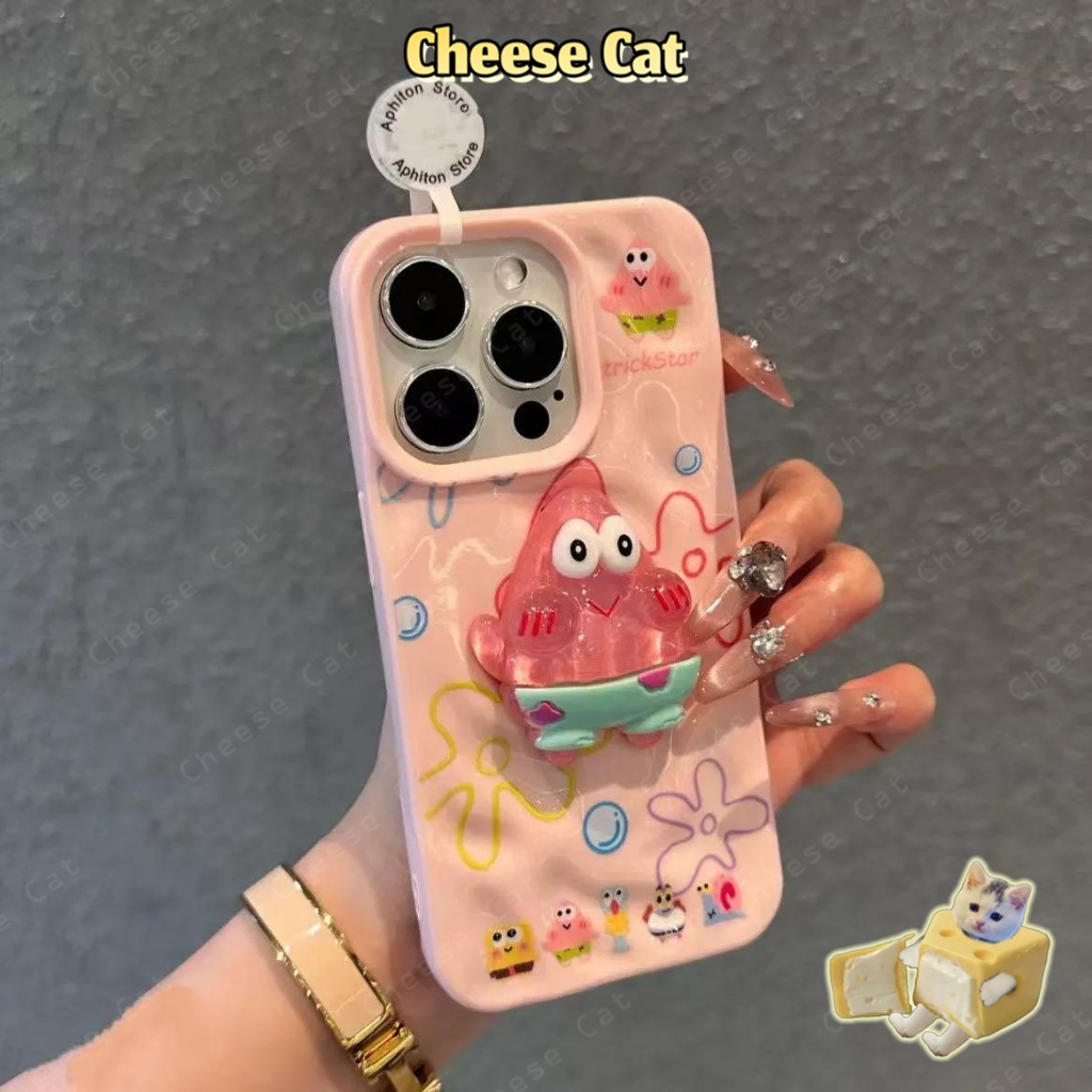 3D miếng bọt biển em bé người bạn tốt sự kết hợp Ốp điện thoại cho iPhone 13 14 15 11 12 16 17 Pro Max/Plus Xs Max XR 7P