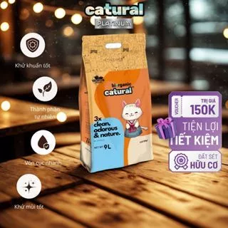 Cát vệ sinh nhà MrKim - Cát Đất Sét Vệ Sinh Cho Mèo, Cát Đất Sét Catural 9L - Tiết Kiệm, Vón Cứng, Khử Mùi Tốt