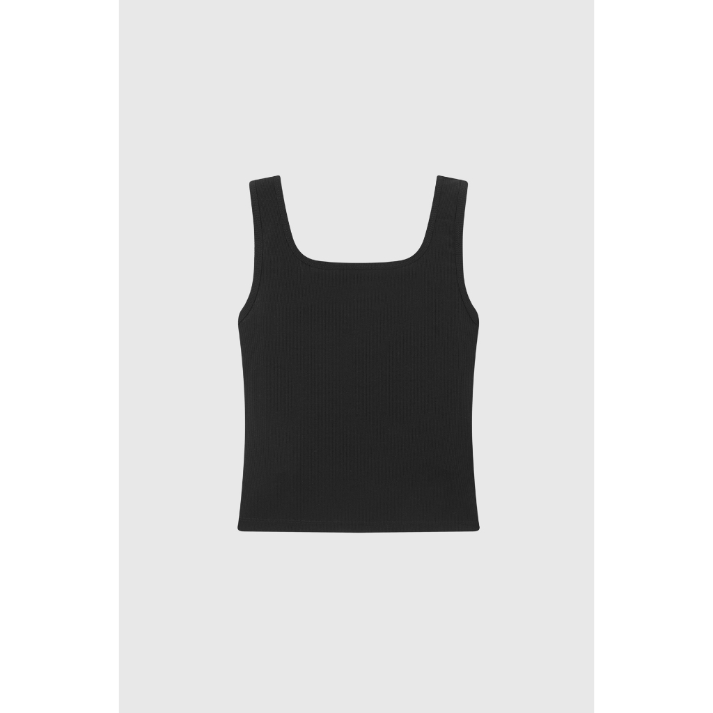 Áo Ba Lỗ BOO Cổ Vuông Phối Nẹp Cúc Form Ôm Dành Cho Nữ Chất Liệu Cotton Thoáng Mát