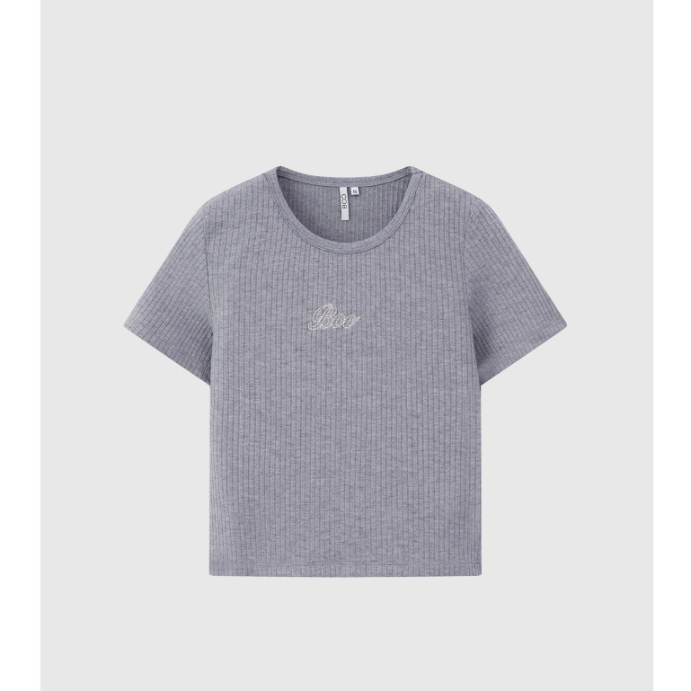 Áo Thun BOO Dáng Babytee Fitted Thêu Logo Dành Cho Nữ Chất Liệu Cao Cấp, Thoáng Mát