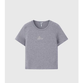 Áo Thun BOO Dáng Babytee Fitted Thêu Logo Dành Cho Nữ Chất Liệu Cao Cấp, Thoáng Mát
