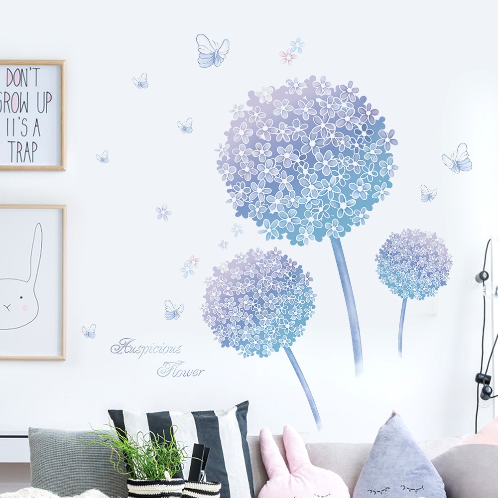 Decal Dán Tường Hoa 3D Nghệ Thuật Thanh Lịch Có Keo Sẵn 118x80cm - Trang Trí Phòng Khách, Phòng Ngủ