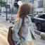Áo khoác jeans Hari Croptop Nữ Dáng Lửng Bò Xanh Chỉ Nổi