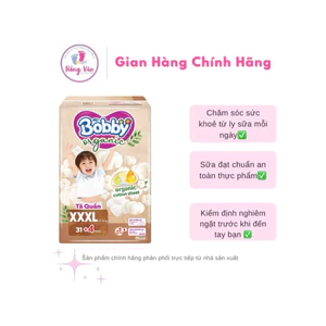 {Hot} {siêu rẻ} Tã Bỉm Bobby Cao cấp Organic full Sz M, L, Xl, 2Xl, 3xl