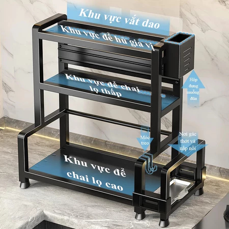 🔥Hỏa Tốc 2H🔥 Kệ Gia Vị Đa Năng Kệ Nhà Bếp Kệ Đựng Dao Thớt Kệ Đựng Chai Lọ Tiết Kiệm Không Gian Chịu Lực Tốt