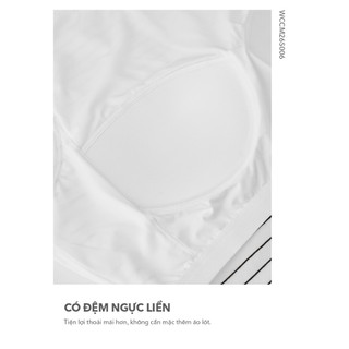 [BST THE NEW T-MATE] Áo ba lỗ nữ có đệm ngực YODY vải cotton co giãn tốt, ôm nhẹ tôn dáng WCCM26S006