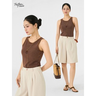 [BST THE NEW T-MATE] Áo ba lỗ nữ có đệm ngực YODY vải cotton co giãn tốt, ôm nhẹ tôn dáng WCCM26S006