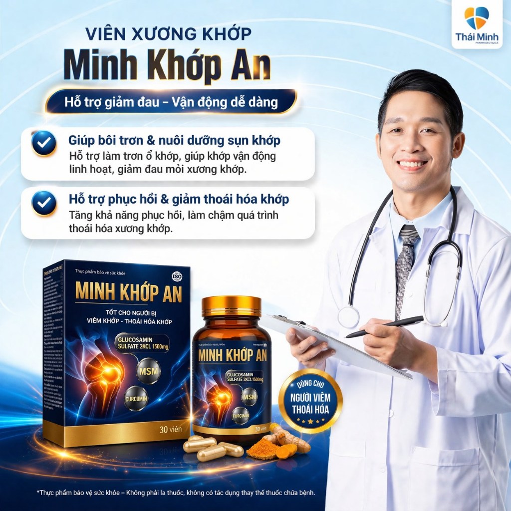 ✅ [Chính Hãng] Viên uống xương khớp Minh Khớp An Hộp 30 Viên ✅ Đau nhức xương khớp thoái hóa thoát vị tê bì tay chân