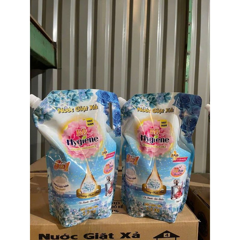 Nước Giặt Hygiene Giặt Xả Quần Áo Thái Lan Thơm Lâu Duo Active [Hồng Đậm] Can 2800ml !